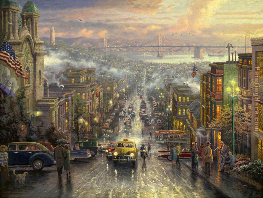 The Heart of San Francisco painting - Thomas Kinkade The Heart of San Francisco art painting